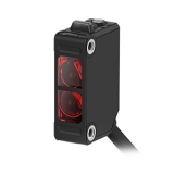 BJX300-DDT-P Фотодатчик компактный, диффузное отражение от объекта, расст.сраб. 300 мм, красный 650 нм, размер 11x32x20 мм, выход PNP, на свет/на затемнение, рег. чувст-сти, питание 10-30VDC, IP65, кабель 2 м