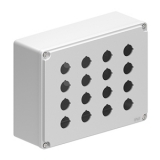 LPZM16CA8 Корпус для пультов управления на 16 кнопок d=22 мм, металл, серый, 190х250х90 мм