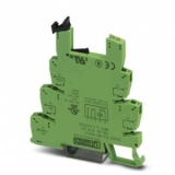 PLC-BSP- 24DC/21 - Установочный блок реле, 6,2 мм основная клемма PLC с пружинным зажимом, без реле или полупроводниковых реле, для монтажной рейки NS 35/7,5, 1 переключающих контакта, входное напряжение 24 В AC/DC